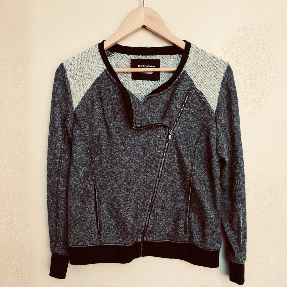 DKNY Jeans Asymmetrical Zip Sweater — Size M